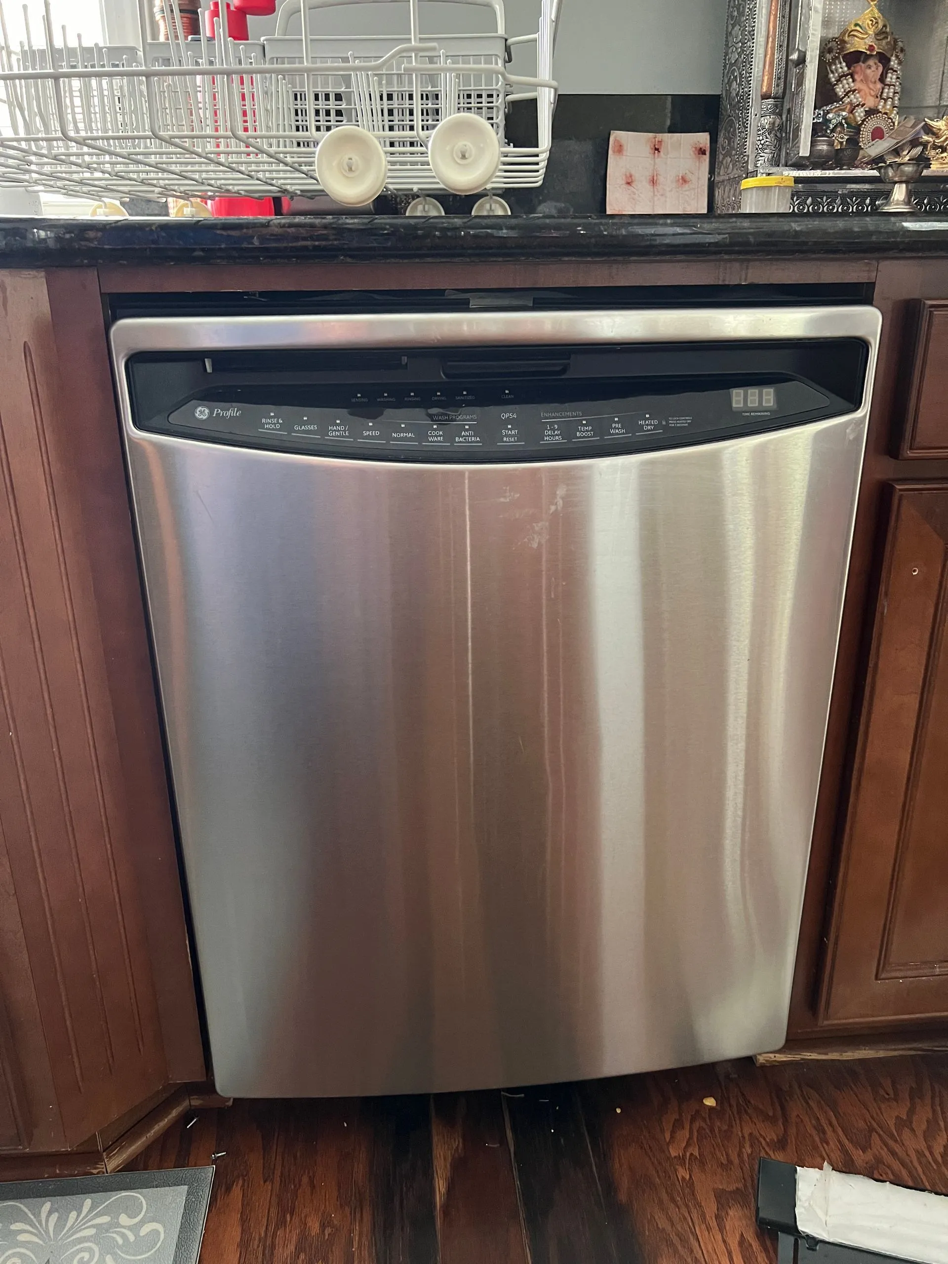 GE Profile dishwasher installed in a customer’s kitchen